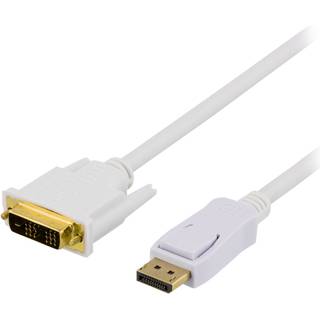 DELTACO DisplayPort til DVI-D Single Link monitorkabel, 20-pin han - 1