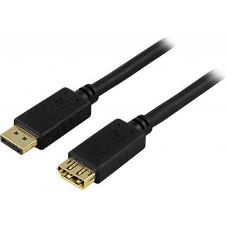 DELTACO DisplayPort extension cable Black 1m