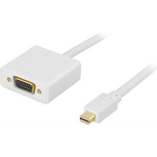 DELTACO Mini DisplayPort til VGA(HD15)-kabel, 20-pin han - 15-pin hun,