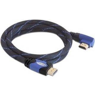 Delock High Speed HDMI-kabel med Ethernet 4K, vinklet, 1 m