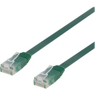 DELTACO U/UTP Cat6 Netværkskabel, fladt, 1m, 250MHz, hvid TP-61V-FL