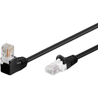 Cat 5e U/UTP vinklet Netværkskabel - Sort - 0.50 m
