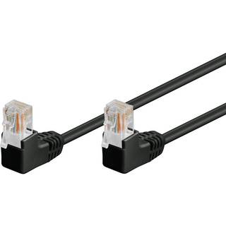 CAT 5e netværkskabel 2x 90°vinklet, U/UTP, hvid, 1m