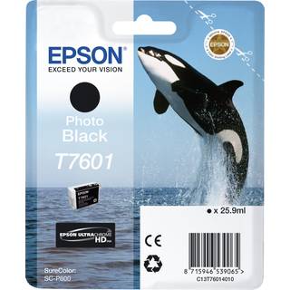 Epson T7601 PBK - Foto Sort 25,9 ml - Original blækpatron C13T76014010