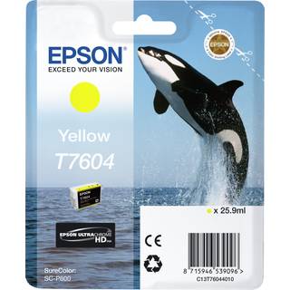 Epson T7604 - Yellow Ink - Blister - Blækpatron Gul
