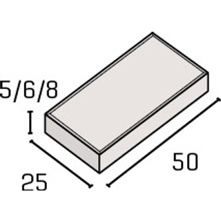 Ibf betonflise grå 25x50x5cm 112 stk pr palle