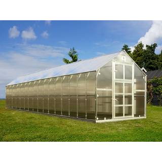 Drivhus polycarbonat TITAN Classic 480, 19,1m², 2,35x8,12m, Sølv