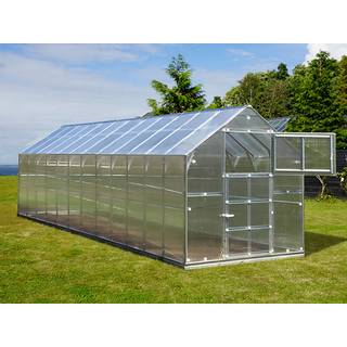Drivhus polycarbonat TITAN Classic 480, 14,4m², 2,35x6,12m, Sølv