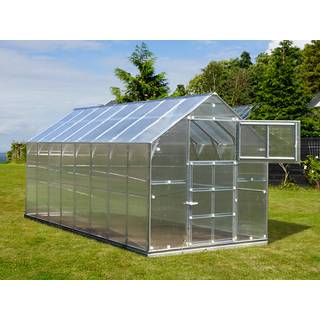 Drivhus polycarbonat TITAN Classic 480, 9,7m², 2,35x4,12m, Sølv