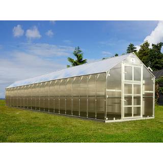 Drivhus polycarbonat TITAN Classic 480, 23,8m², 2,35x10,12m, Sølv