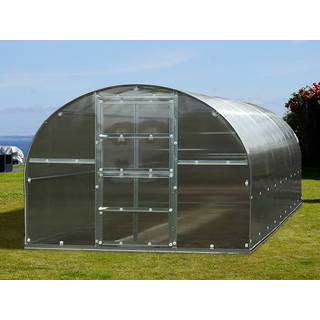 Drivhus polycarbonat TITAN Arch 320, 18m², 3x6m, Sølv
