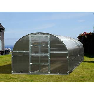 Drivhus polycarbonat TITAN Arch 320, 24m², 3x8m, Sølv