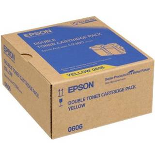 C13S050606 EPSON 0606 TONER CARTRIDGE YELLOW DOUBLE PACK FOR ACU LASER C9300N