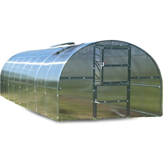 Drivhus polycarbonat TITAN Arch 280, 24m², 3x8m, Sølv