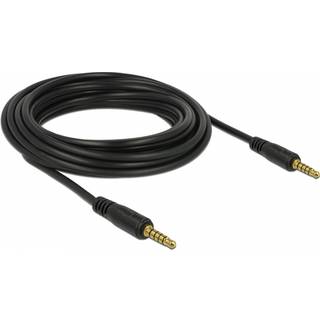 Delock 5 Pin Minijack kabel - Sort - 5 m