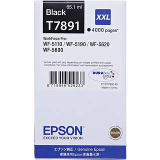 Epson T7891 C13T789140 Sort Blækpatron, 4.000 sider