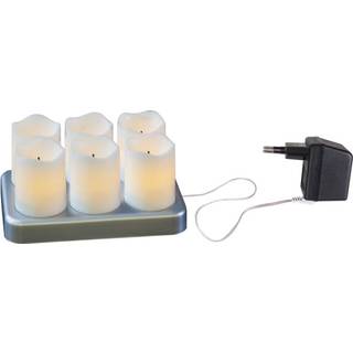 Star Trading - LED Light 6 -Pack Chargeme - 7,5 cm - Hvid