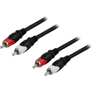 DELTACO Lydkabel, 2xRCA han - han, 15m