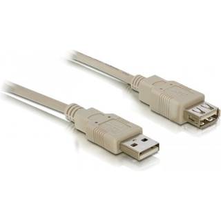 Delock Forlængerkabel USB-A 2.0 han til USB-A 2.0 hun 3m beige