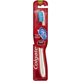 Colgate 360 Optic White Tandbørste - Medium - Blå
