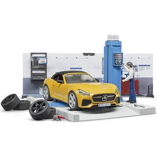 Bruder Bilværksted med bil og figur - 62110