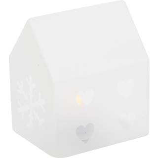 Santa Hus, 10 cm, frosted