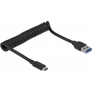 DeLOCK USB 3.1 Gen 2 Coiled Cable Type-A male to Type-C male