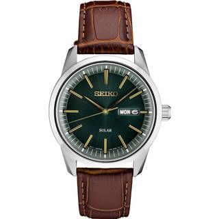 Seiko SNE529P1 Solar Brown Leather Strap Watch - W25410