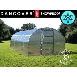 Drivhus polycarbonat TITAN Arch 280, 18m², 3x6m, Sølv