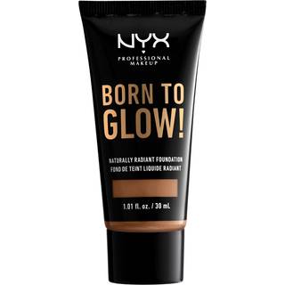 NYX Professional Makeup f?dt til at gl?de naturligt str?lende fundamentmediumd?kning - mahogni