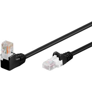 Patchkabel CAT 5e, 1x 90° vinklad, U/UTP, vit, 5 m