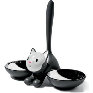 Alessi Accessories - 'Tigrito' cat bowl, grey in Grey PP grey, 18/10 stainless steel