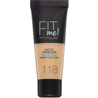 MAYBELLINE NEW YORK Fit Me! Matte+Poreless Matterende makeup til normal og fedtet hud Skygge 118 Nude 30 ml - 30 ml
