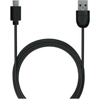 USB-A - USB-C kabel, 1m, sort