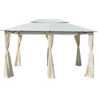 Havetelt Med Gardiner 4X3 M Hvid