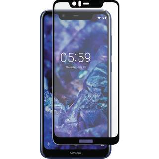 Nokia 5.1 Plus PANZER Premium Hærdet Glas Skærmbeskyttelse m. Sort Ramme - Full Fit