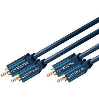 Clicktronic Stereo lydkabel 2x RCA - 5 m