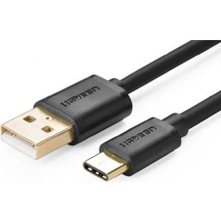 USB-C 3.1 til USB-A 2.0 fast charge kabel - Sort  - 1 m