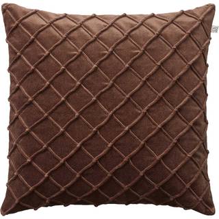 Chhatwal & Jonsson Deva Cushion Cover 50x50 Cm Brown - Pyntepuder & Betræk Velour Brun - CC840180-14V