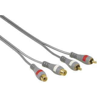 Hama Kabel 2xRCA- 2xRCA Förlängning Guld Svart 5m