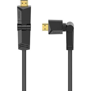 Hama HDMI Cable Ethernet Rotating Gold Black 3m