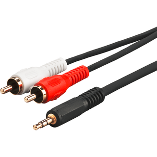 MICROCONNECT 3.5mm - 2xRCA 10m Gold