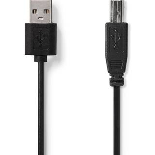 USB 2.0 kabel - USB-A han til USB-B han - 1m - Sort