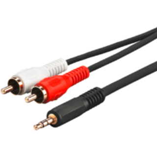 Audio kabel: MiniJack -> 2xPhono: 3m - AUDLC3G