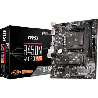 MSI B450M-A PRO MAX Bundkort - AMD B450 - AMD AM4 socket - DDR4 RAM - Micro-ATX
