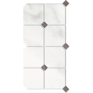 Marmor Mosaik Klinker Alvalade Vit Matt 20x40 cm