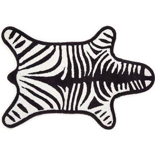 Jonathan Adler Zebra Bademåtte 79x112cm /hvid - Badeværelsesmåtter Bomuld Sort - 21418