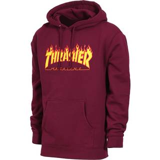 Sweatshirt Thrasher Flame Logo Hood Dark Wine XL - Dark Wine - XL