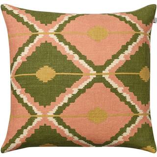 Chhatwal & Jonsson Pune Cushion Cover 50x50 Cm Pudebetræk 50x50 Cm Spicy Yellow / t - Pyntepuder & Betræk Hør Grøn - CC550170-13B
