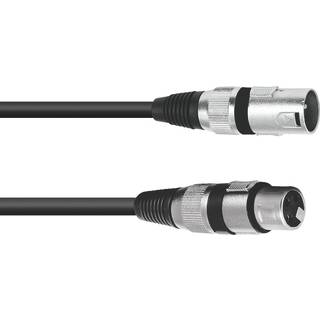 Omnitronic 3022057N XLR Forbindelsesledning [1x XLR-stik 3-polet - 1x XLR-bøsning 3-polet] 15.00 m Sort